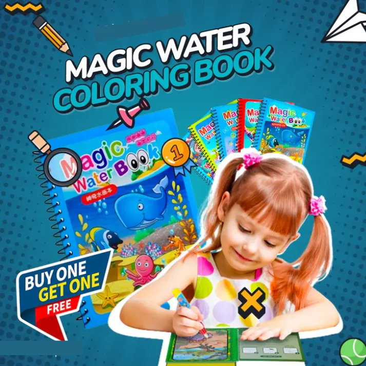 Magic Water Drawing Coloring Book