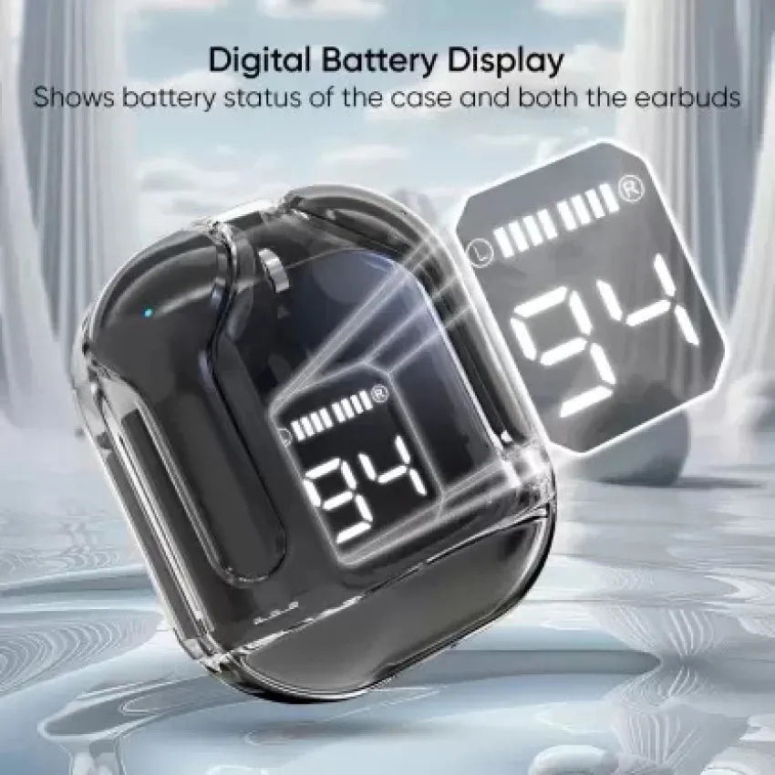 Air31 Wireless Earbuds | Crystal Transparent Design